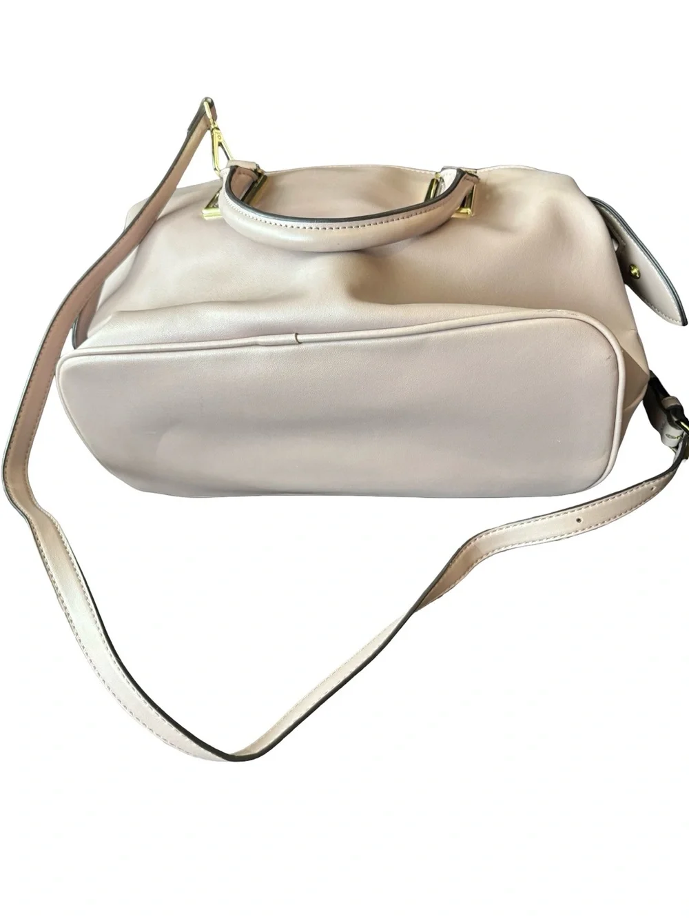 Anne Klein Blush Pink Leather Shoulder Satchel